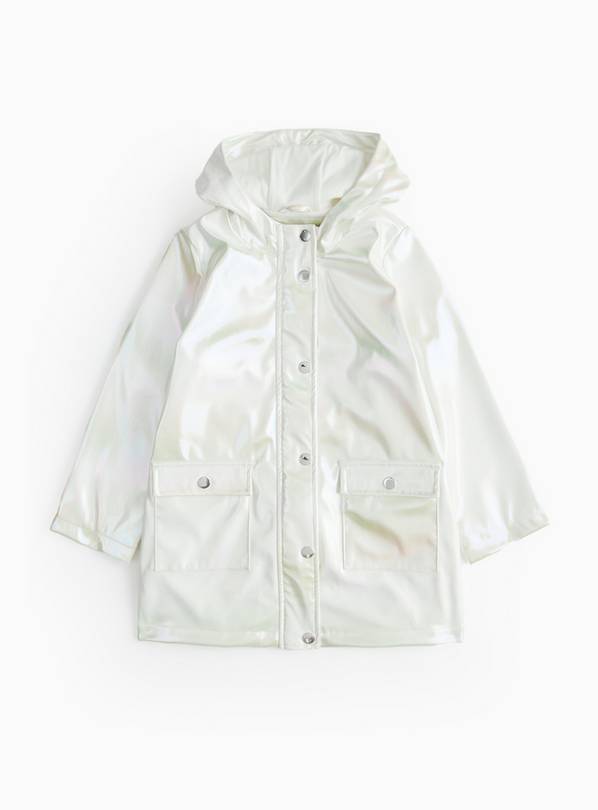 Cream Iridescent Hooded Mac 5-6 years